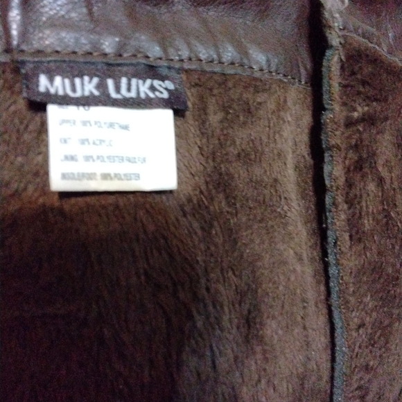Muk Luks Brown Moto Boots Women's Size 10 - Picture 11 of 16